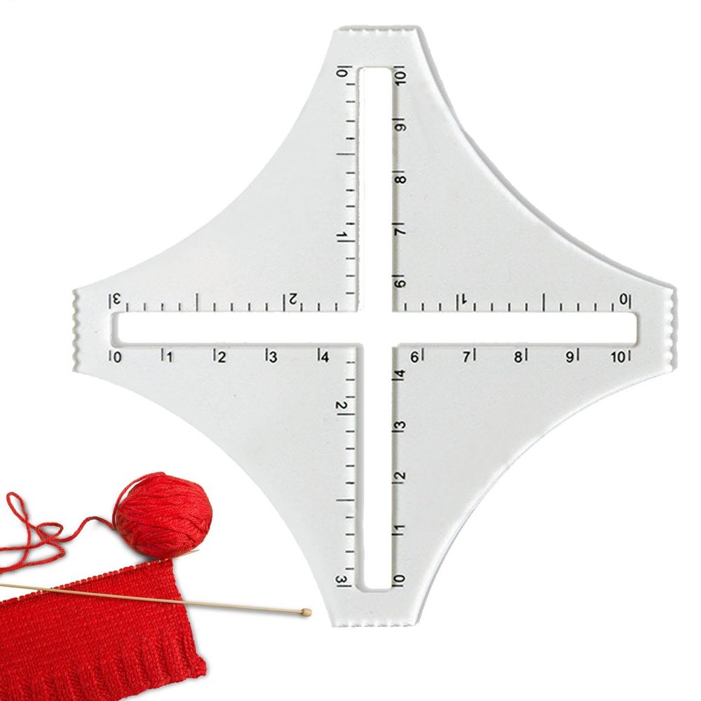 Knitting Needle Gauge | 2D Acrylic Transparent Measuring Tool
