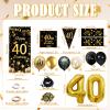 40th Birthday Party Decorations Set, Black and Gold view 2