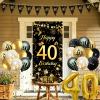 40th Birthday Party Decorations Set, Black and Gold view 4