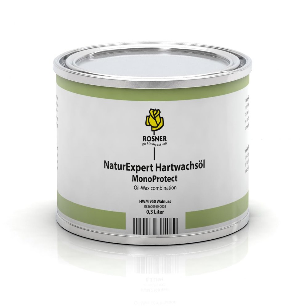 Rosner Hardwax Oil MonoProtect, Solvent-Free, 001 Clear, 0.3 L