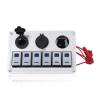 Tomantery Waterproof 6-Switch Rocker Panel for Cars, Heavy-Duty Central Control Panel with Blue LED and 2.1 A Dual USB Charging Port view 1