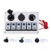 Tomantery Waterproof 6-Switch Rocker Panel for Cars, Heavy-Duty Central Control Panel with Blue LED and 2.1 A Dual USB Charging Port view 4