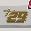 Sticker - Start Number 29 Star - Gold view 2