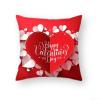 Drivstraw Red Heart-Shaped Pillow Cover view 1