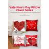 Drivstraw Red Heart-Shaped Pillow Cover view 2