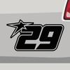 Sticker - Start Number 29 Star - Green view 1