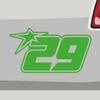 Sticker - Start Number 29 Star - Green view 2
