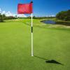 Putting Green Flag, Red Nylon Pin Marker with Tube Insert Base view 2