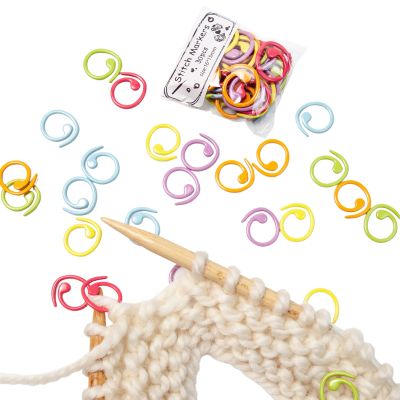 30-Piece Locking Stitch Markers - 6 Colors