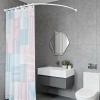TYHKXAI Geometric Stripe Shower Curtain with Hooks, 110 x 200 cm view 2