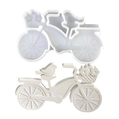 Bicycle Silicone Mold - Bird on Bicycle Design