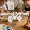Bicycle Silicone Mold - Bird on Bicycle Design view 2