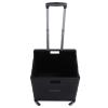 Akozon Versatile Folding Utility Cart with Telescopic Handle and Swivel Casters, Portable Collapsible Storage Cart for Shopping, Moving, and Package Delivery (Black) view 1