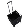 Akozon Versatile Folding Utility Cart with Telescopic Handle and Swivel Casters, Portable Collapsible Storage Cart for Shopping, Moving, and Package Delivery (Black) view 4