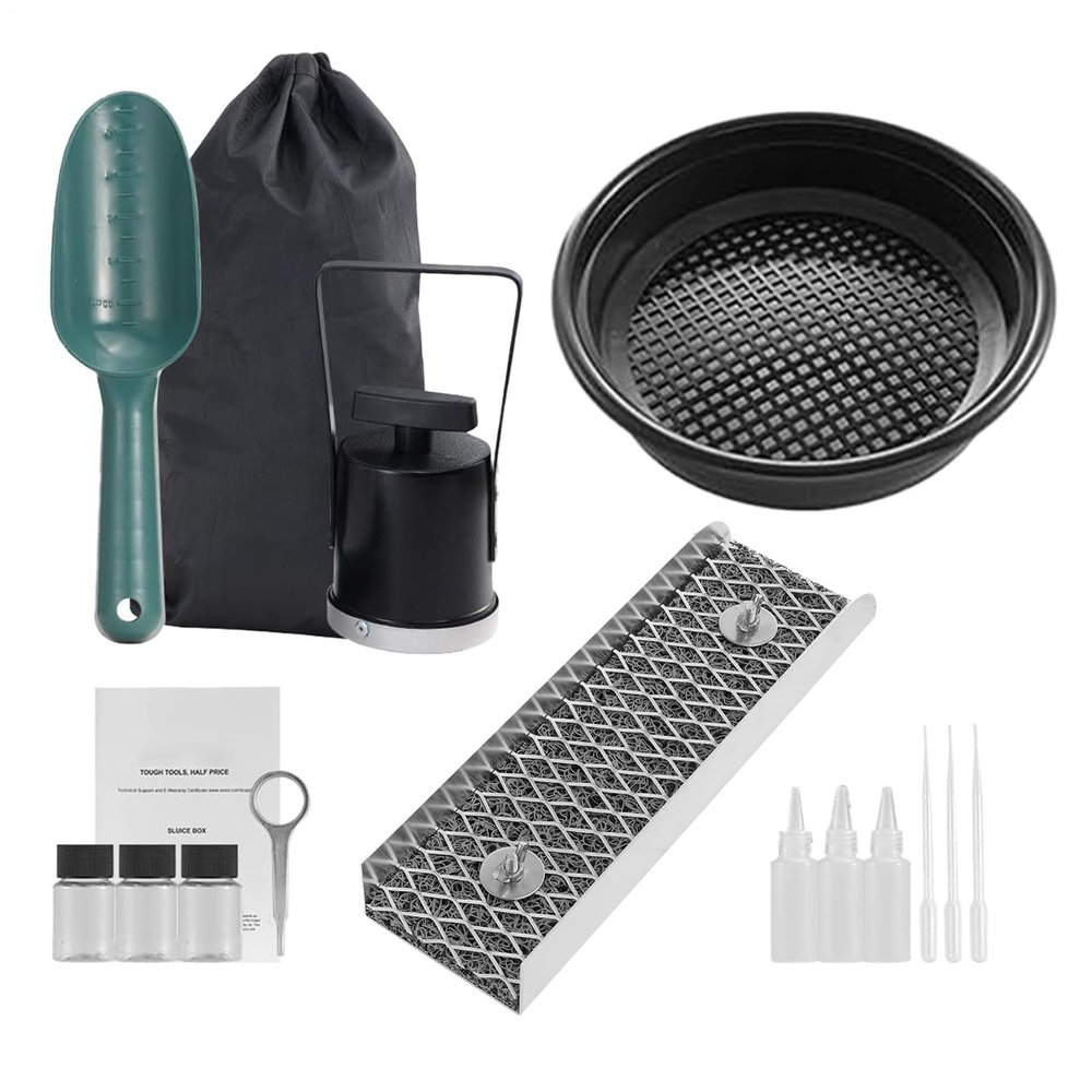 Gold Panning Kit with Small Sluice Box
