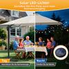ISOISL 300 x 300 cm Solar LED Cantilever Patio Umbrella, UV50+, Beige view 2