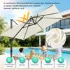 ISOISL 300 x 300 cm Solar LED Cantilever Patio Umbrella, UV50+, Beige view 3