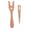Wooden Knitting Fork Set with Big-Eye Needle view 1