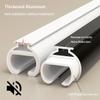 Heavy-Duty Aluminum Double Sliding Track System, Adjustable, 50–800 cm, Wall-Mounted, with Quiet Rollers, Ideal for Living Room and Hotel Room Dividers, Gray, 620 cm view 2