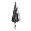 YZWRWRMKTB M35-Coated Step Drill Bit for Stainless Steel, Hard Metal, HSS-Co, 3 Flutes, 1 Piece (4–12, 5 Steps) view 3