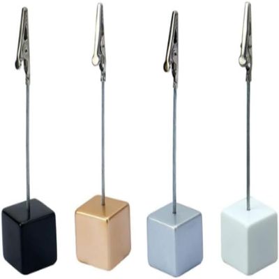 Memo Clip Holders with Alligator Clips, 4 Colors, 4-Pack