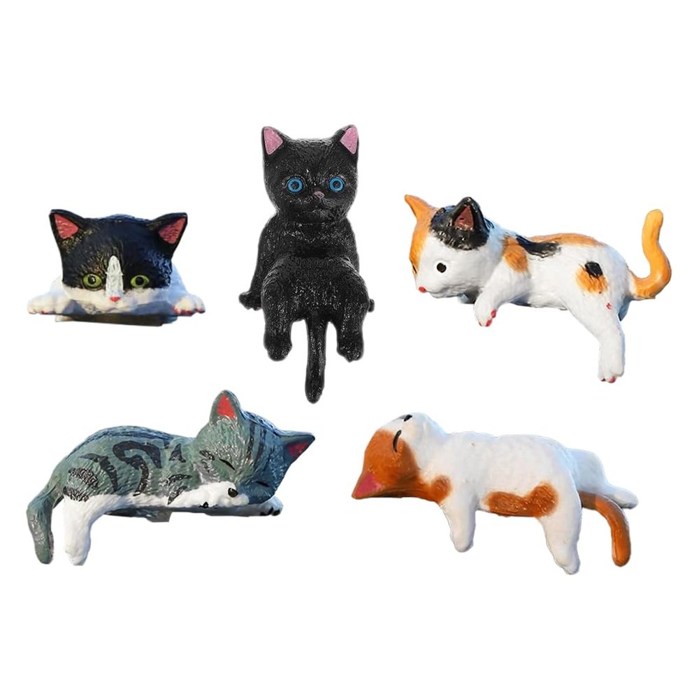 MOLZINY 5 Mini Cat Figures for Car Interior