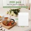 Oderra 200 Count Disposable Tea Bags with Drawstring, 7 x 9 cm view 3