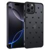 TUUTPU Case for iPhone 16 Pro, Matte Translucent Heart Pattern, Slim Hard Case, Black view 1