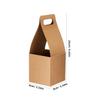 JEWEDECO Brown Paper Drink Carrier with Handle, Disposable, 10-Pack view 2