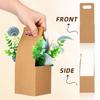 JEWEDECO Brown Paper Drink Carrier with Handle, Disposable, 10-Pack view 3