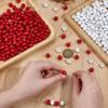 SUNNYCLUE 600 Pcs 10mm Christmas Wooden Beads view 3