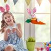 Easter Bunny Hanging Ornament - Plush Carrot Decoration view 2