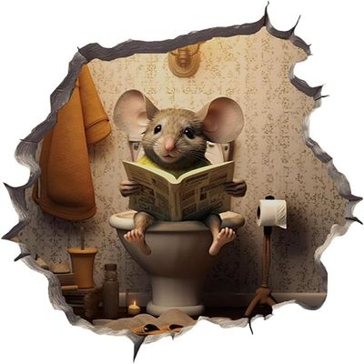 Mouse Hole Wall Art Sticker