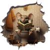 Mouse Hole Wall Art Sticker view 1
