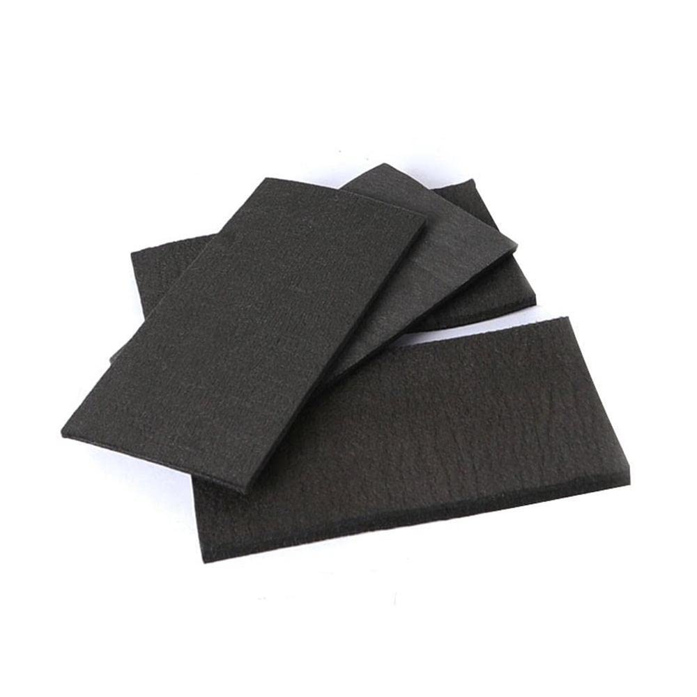 High-Temperature Graphite Carbon Felt for Welding, Fire-Resistant, 4 Pieces, 300 × 200 mm