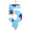 DazzJoy Paw Print Dog Birthday Candle 5 view 1
