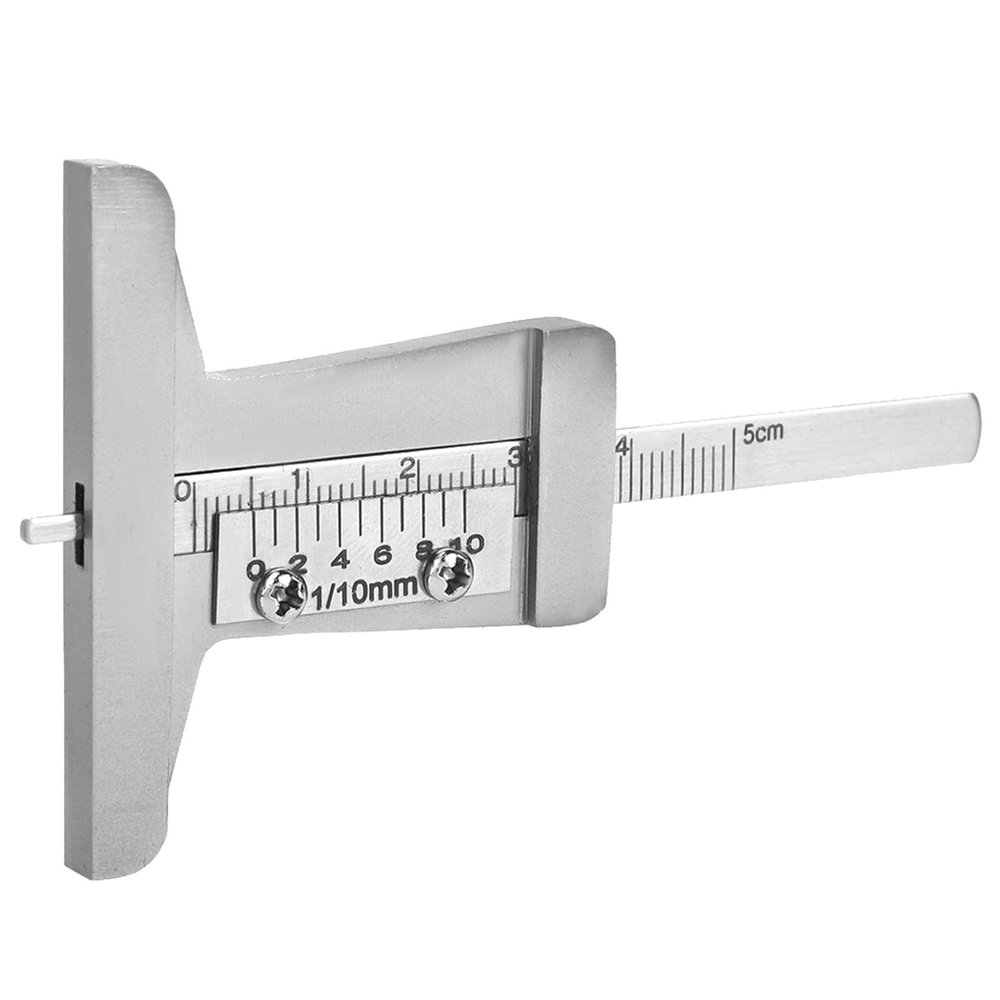 Yctze Stainless Steel Tire Tread Depth Gauge, 0–10 mm, for Cars and Trucks
