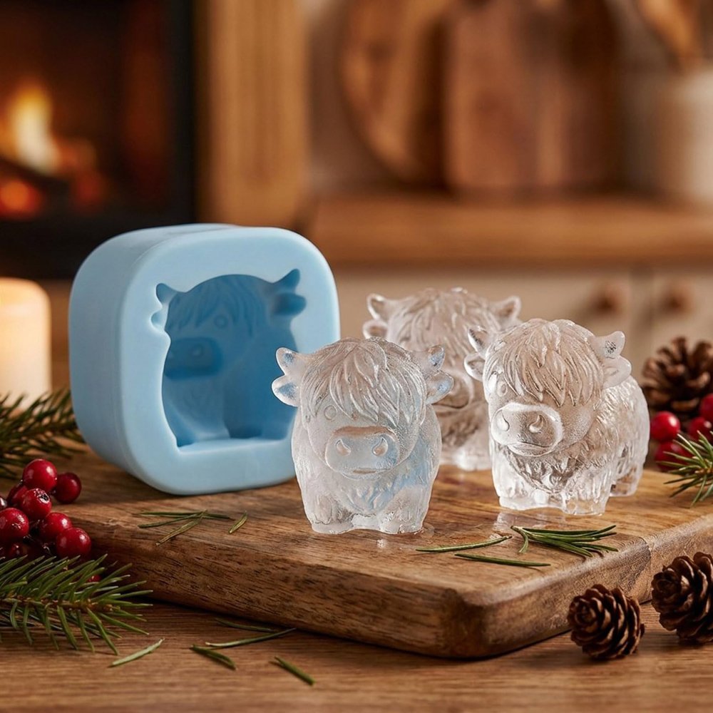 Mini Highland Cow Ice Cube Mold