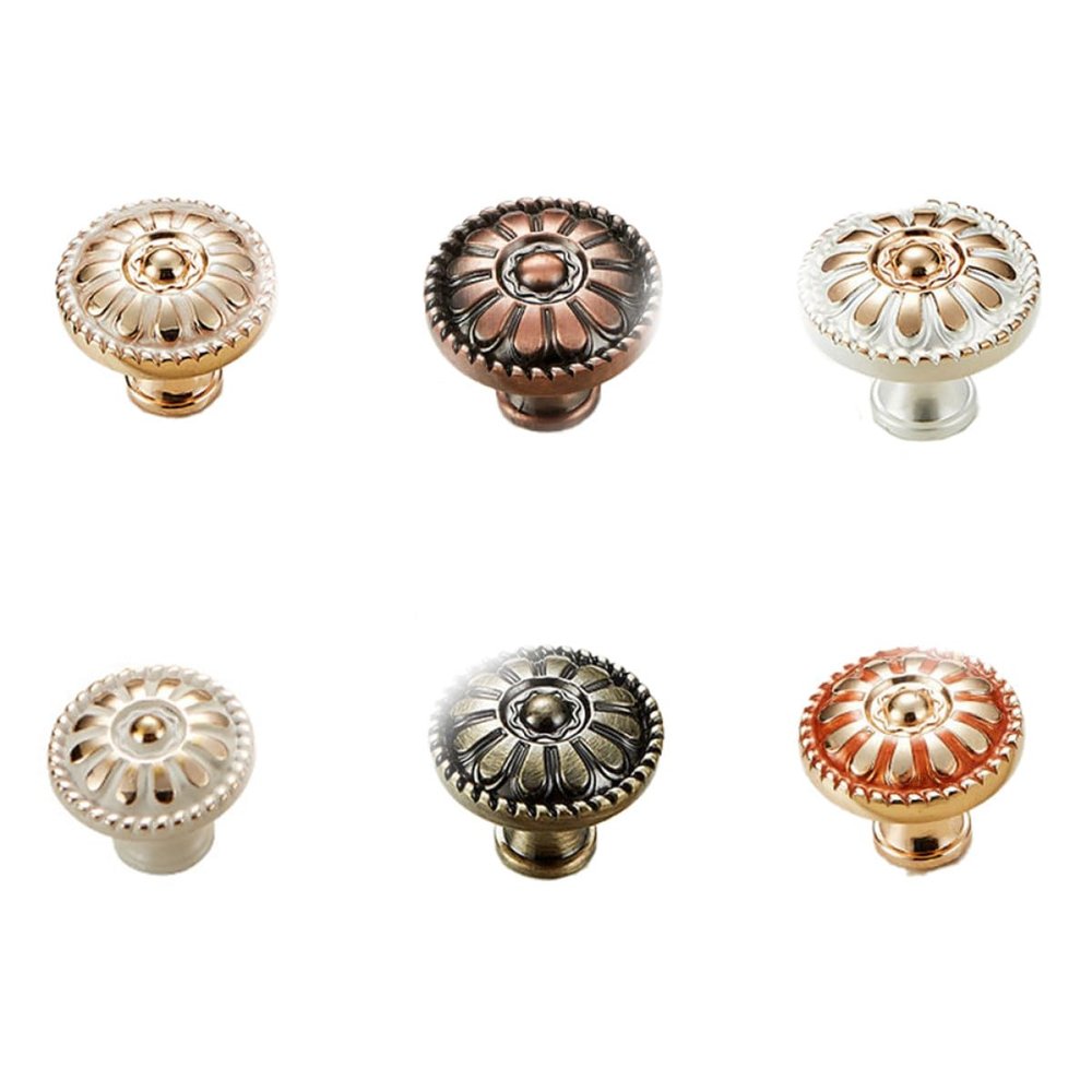 IMIKEYA Round Cabinet Knob 6041, Zinc Alloy, 3 Pieces