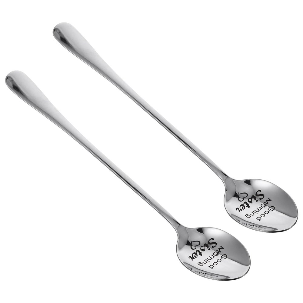 BETOOKY 2-Piece Stainless Steel Coffee Spoon Set