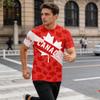 2026 Soccer Fan T-Shirt, Canada Flag Maple Leaf 3D Print view 3