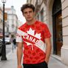 2026 Soccer Fan T-Shirt, Canada Flag Maple Leaf 3D Print view 4