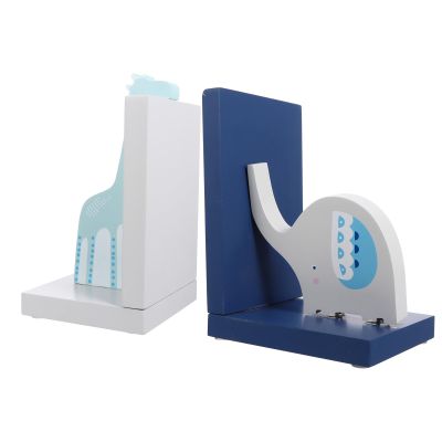 JEWEDECO Creative Cartoon Bookends with Cute Animal Designs for Shelf Organization and Décor