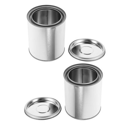 Levemolo 2-Pack Round Iron Paint Buckets with Lids, Empty Metal Containers for Asphalt Storage
