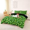 Homemissing Camo Pixel Duvet Cover Set, 200 x 200 cm, Green Abstract Geometric Pixel Design, Soft Breathable Microfiber view 4