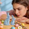 Aesthetic Rabbit Statue Set – Table Decor view 3