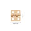 VALICLUD 100 Small Brass Hinges, 10 x 8 mm, Solid Copper, Quiet Hinges for Jewelry Boxes view 2
