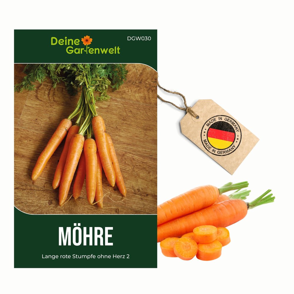 Long Red Blunt Coreless Carrots, 2 Seeds - Daucus carota - Carrot Seeds for 800 Plants