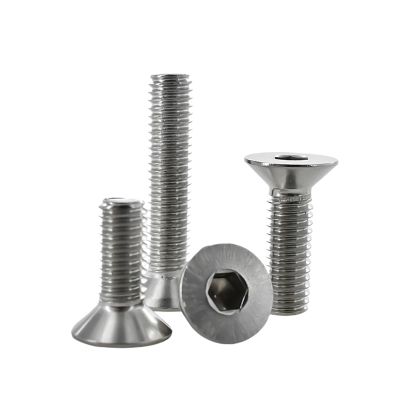 YANGC M2–M10 304 Stainless Steel Hex Socket Countersunk Flat Screws, 18 mm (20 pcs), M3