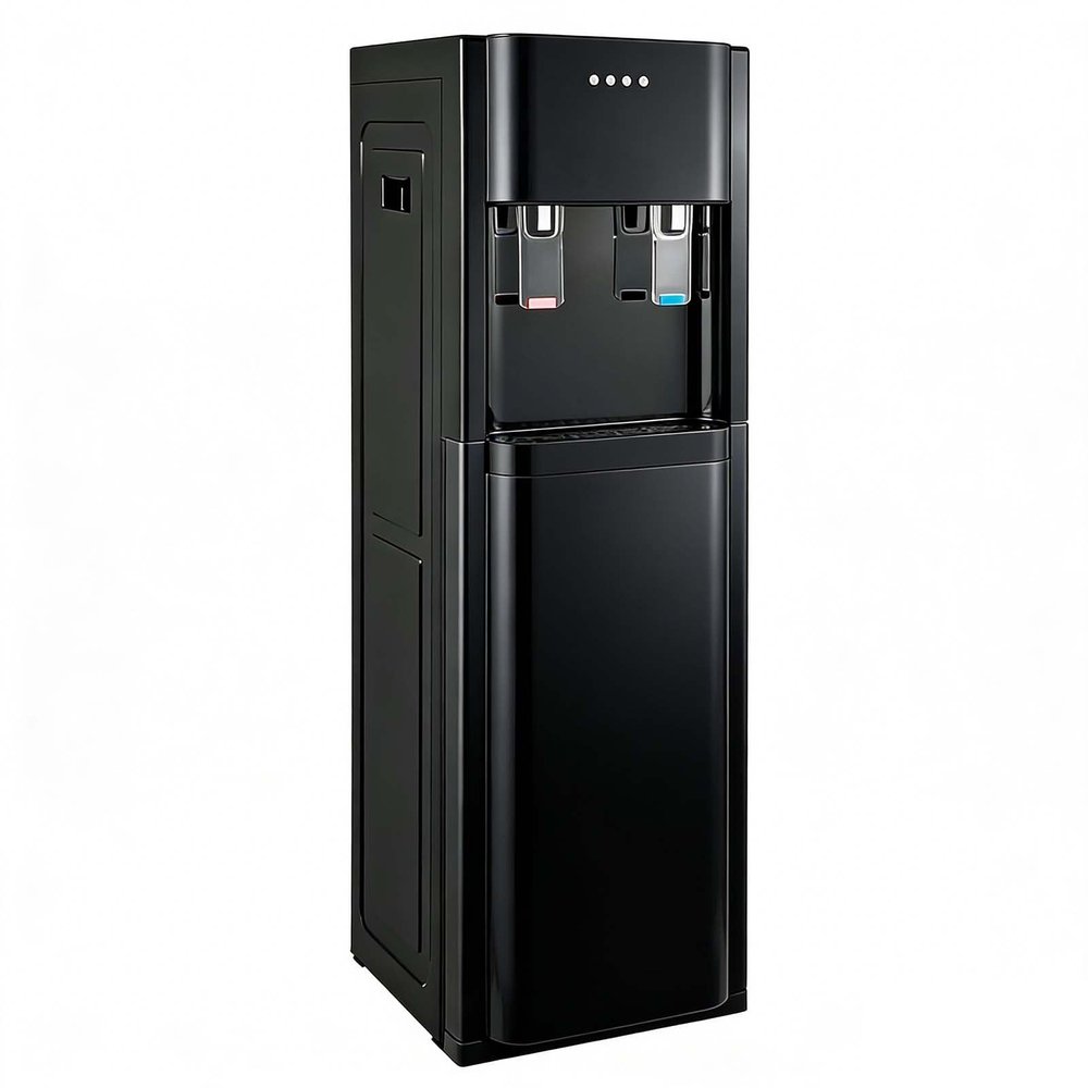 5-Gallon Bottom-Loading Water Dispenser, 3 Temperatures, Stainless Steel Tank, Black, Hot + Warm